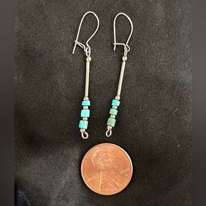 Turquoise sterling silver earrings